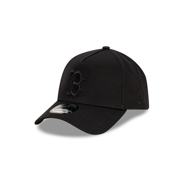 Boston Red Sox New Era 9FORTY A-Frame Snapback Hat - Black on Black