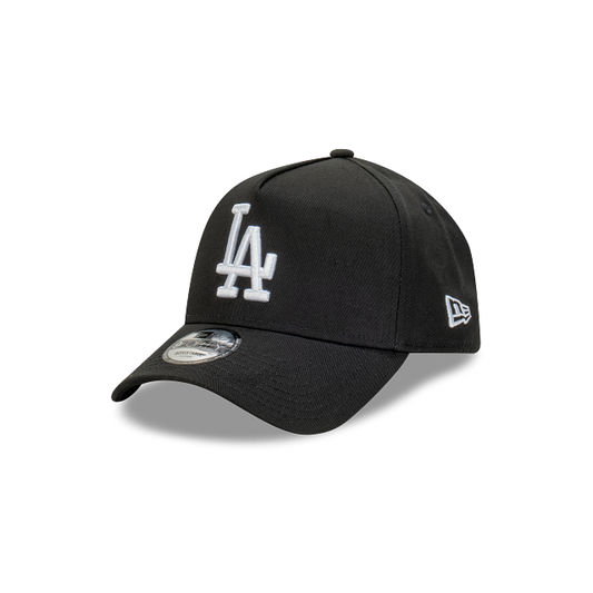 Los Angeles Dodgers New Era 9FORTY A-Frame Snapback Hat - Black