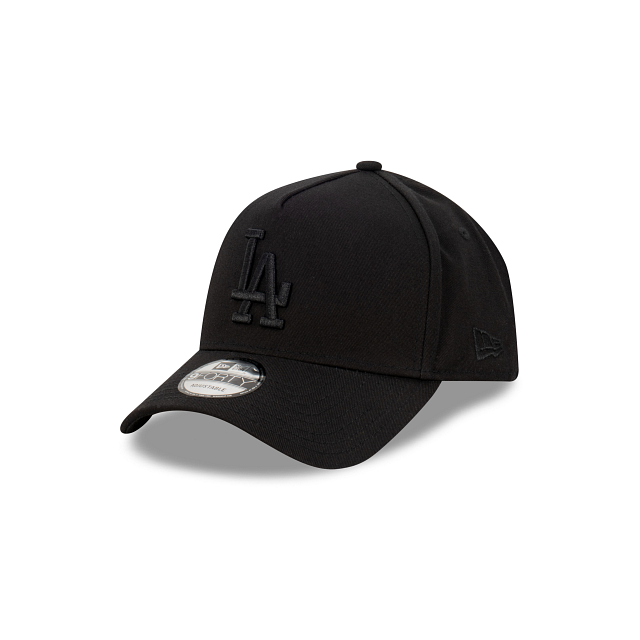 Los Angeles Dodgers New Era 9FORTY A-Frame Snapback Hat - Black on Black