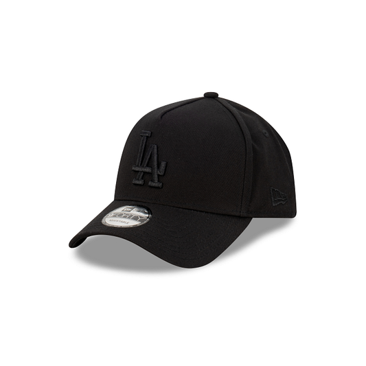 Los Angeles Dodgers New Era 9FORTY A-Frame Snapback Hat - Black on Black