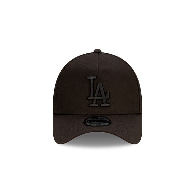 Los Angeles Dodgers New Era 9FORTY A-Frame Snapback Hat - Black on Black