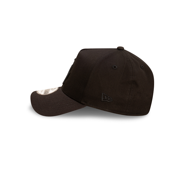 Los Angeles Dodgers New Era 9FORTY A-Frame Snapback Hat - Black on Black