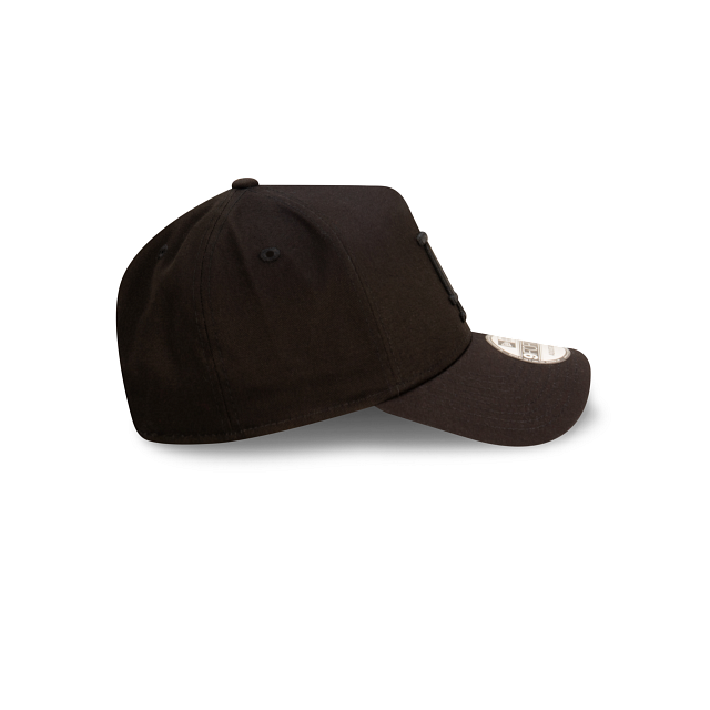 Los Angeles Dodgers New Era 9FORTY A-Frame Snapback Hat - Black on Black