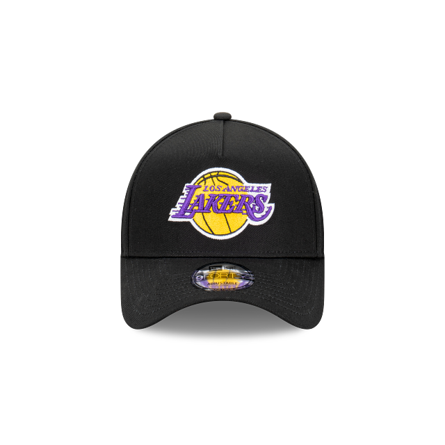 Los Angeles Lakers New Era 9FORTY A-Frame Snapback Hat - Black