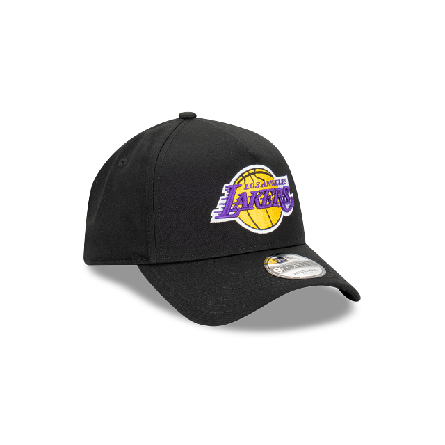 Los Angeles Lakers New Era 9FORTY A-Frame Snapback Hat - Black