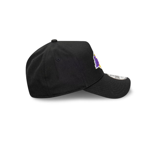 Los Angeles Lakers New Era 9FORTY A-Frame Snapback Hat - Black