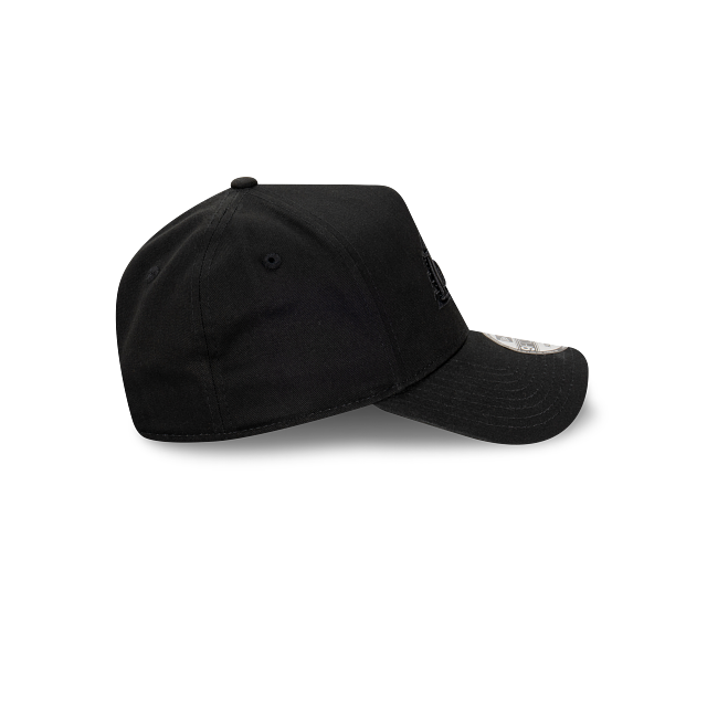 Los Angeles Lakers New Era 9FORTY A-Frame Snapback Hat - Black on Black