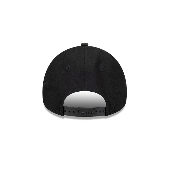 Los Angeles Lakers New Era 9FORTY A-Frame Snapback Hat - Black on Black