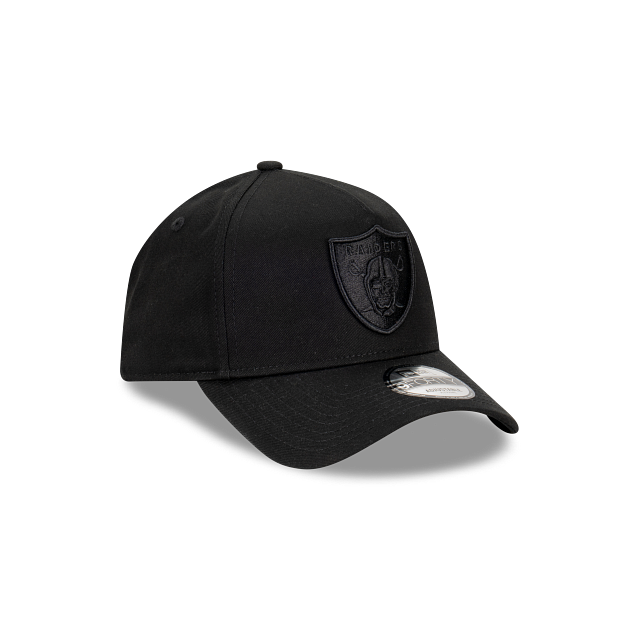 Las Vegas Raiders New Era 9FORTY A-Frame Snapback Hat - Black on Black