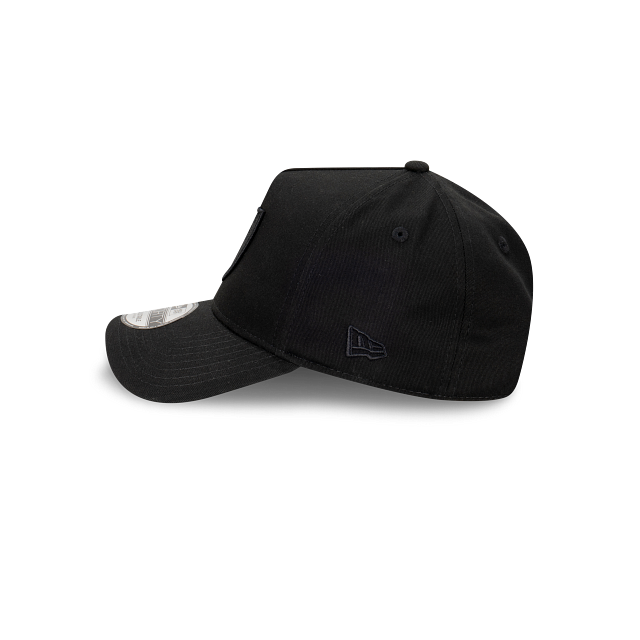 Las Vegas Raiders New Era 9FORTY A-Frame Snapback Hat - Black on Black