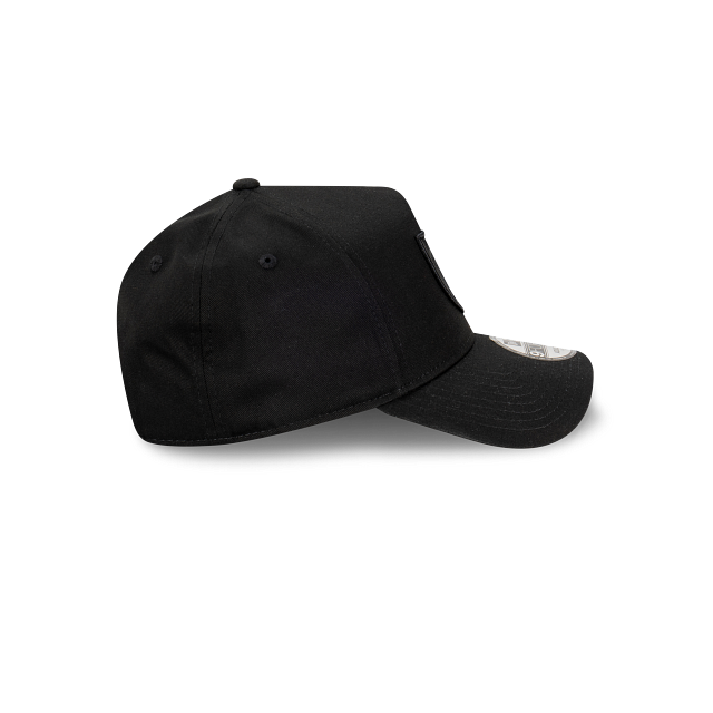 Las Vegas Raiders New Era 9FORTY A-Frame Snapback Hat - Black on Black
