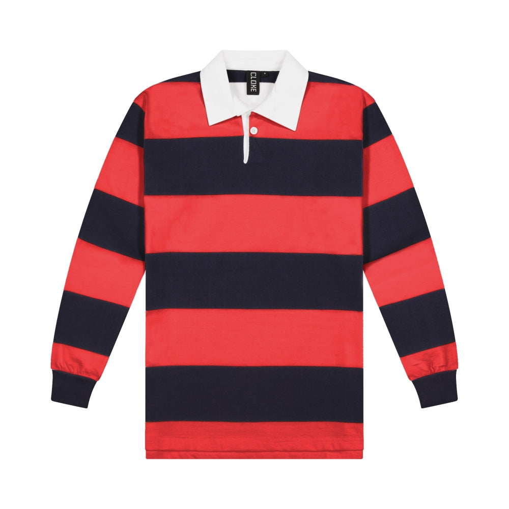 Rugby Jersey Long Sleeve - Red & Navy