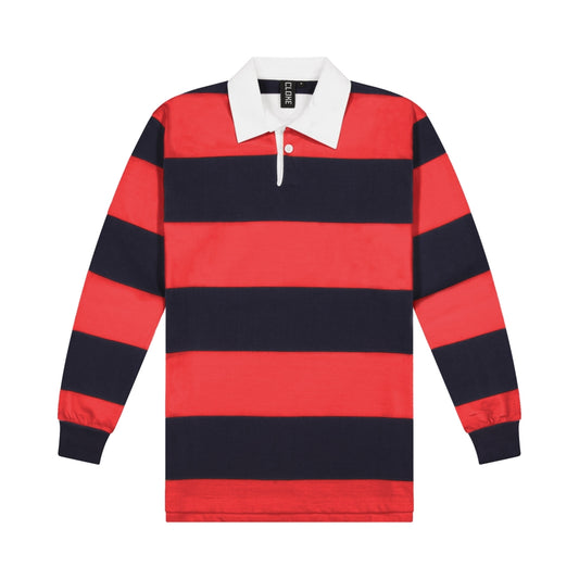 Rugby Jersey Long Sleeve - Red & Navy
