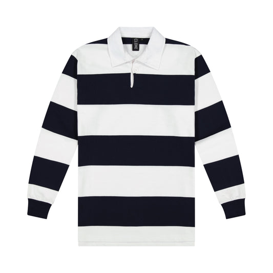 Rugby Jersey Long Sleeve - White & Navy