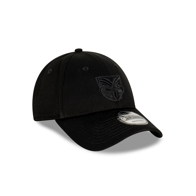 New Zealand Warriors New Era 9FORTY Snapback Hat - Black on Black