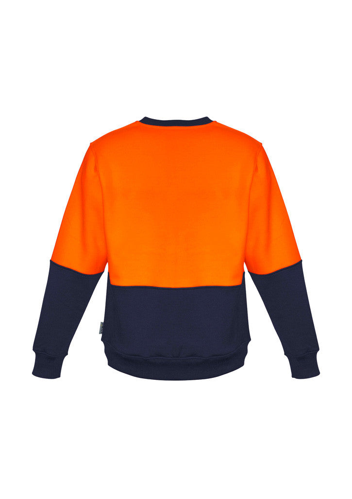 Hi-Vis Crewneck Sweater - Orange & Navy