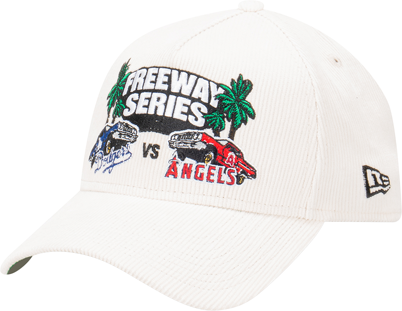 LA Dodgers X LA Angels Freeway Series 9FORTY A-Frame Corduroy Snapback - White