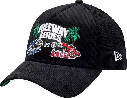 LA Dodgers X LA Angels Freeway Series 9FORTY A-Frame Corduroy Snapback - Black