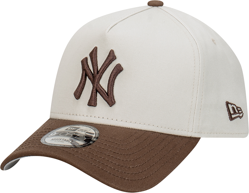 New York Yankees 9FORTY A-Frame Snapback - Vintage Stone Beige
