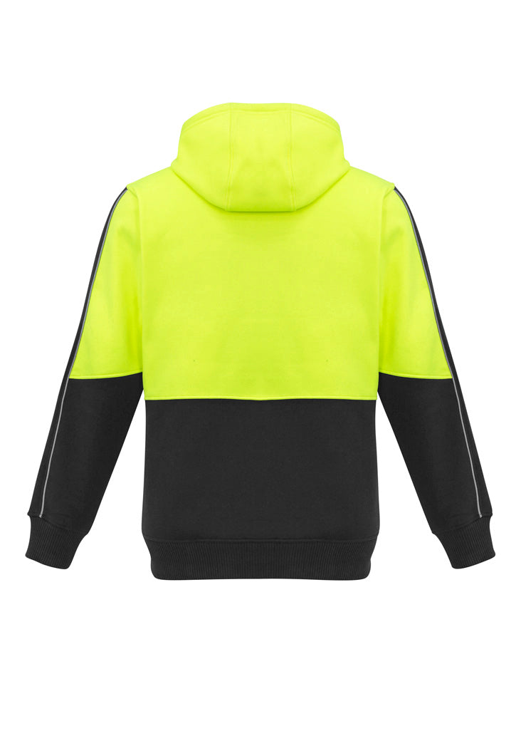 Unisex Hi-Vis Pullover Hoodie - Yellow & Black