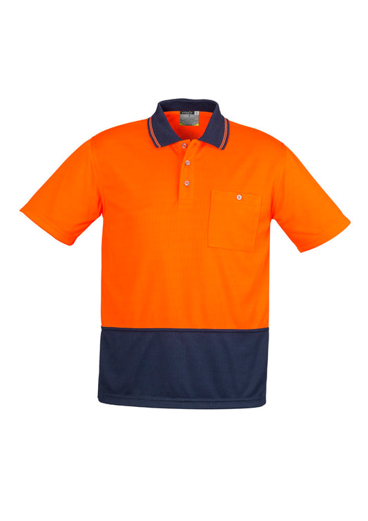 Hi-Vis Polo - Orange & Navy