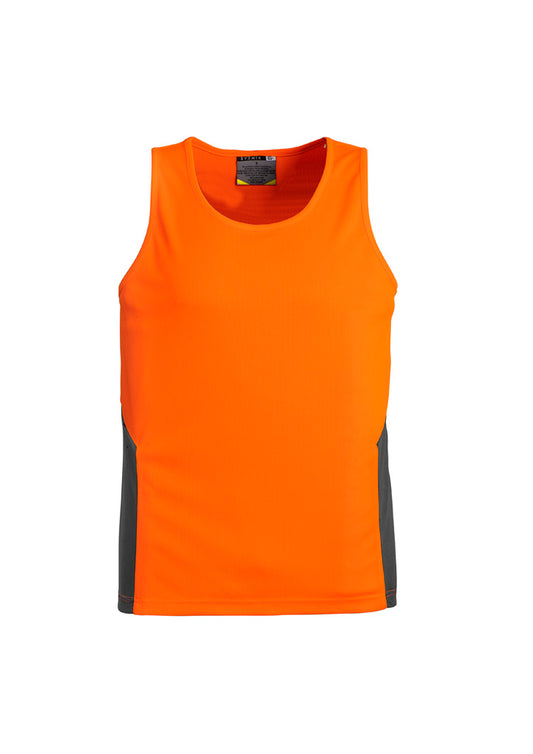 Hi-Vis Singlet - Orange & Charcoal