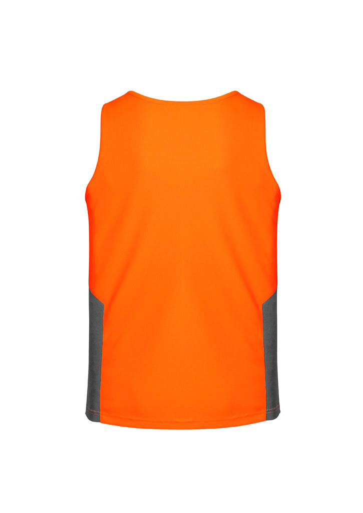 Hi-Vis Singlet - Orange & Charcoal