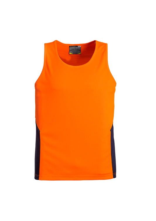 Hi-Vis Singlet - Orange & Navy