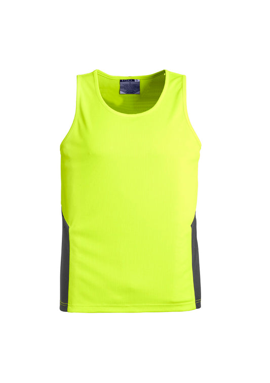 Hi-Vis Singlet - Yellow & Charcoal