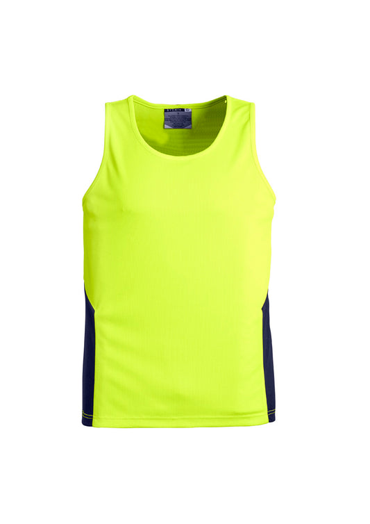 Hi-Vis Singlet - Yellow & Navy