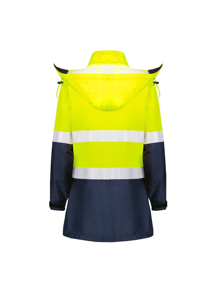 Womens Hi-Vis Ultralite Waterproof Jacket - Yellow & Navy