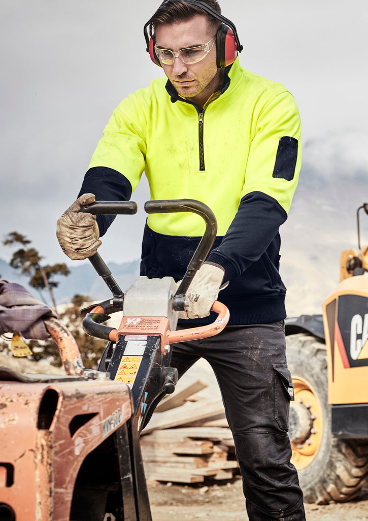 Unisex Hi - Vis Half Zip Pullover