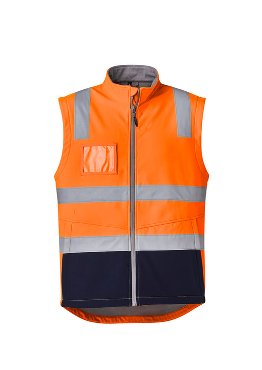 Hi-Vis Softshell Vest - Orange & Navy