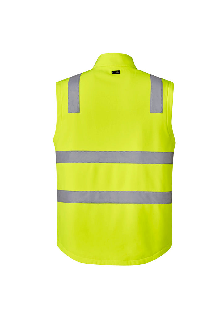 Hi-Vis Softshell Vest - Yellow & Navy