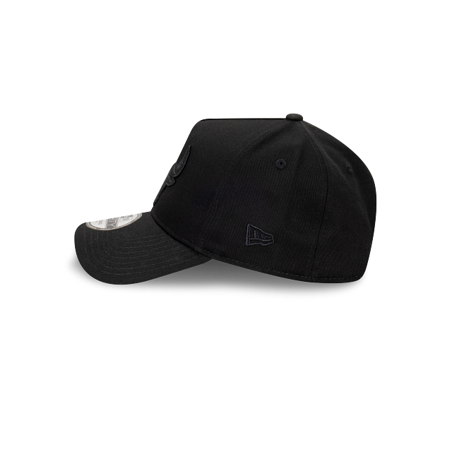 Chicago Bulls New Era 9FORTY A-Frame Snapback Hat - Black on Black