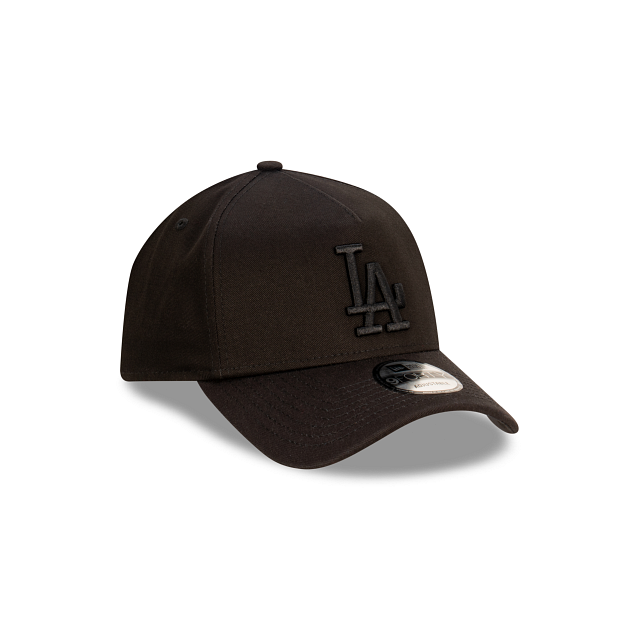 Los Angeles Dodgers New Era 9FORTY A-Frame Snapback Hat - Black on Black