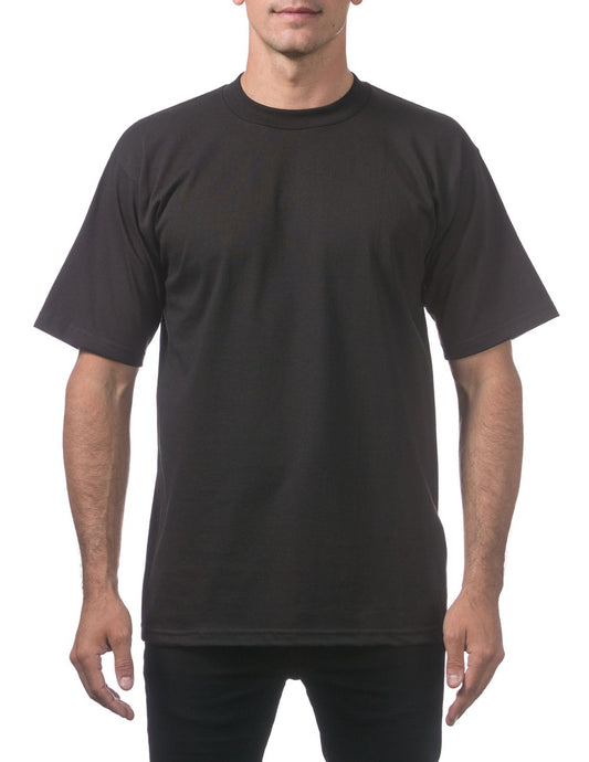 Pro Club Heavyweight Black T-Shirt – Front View