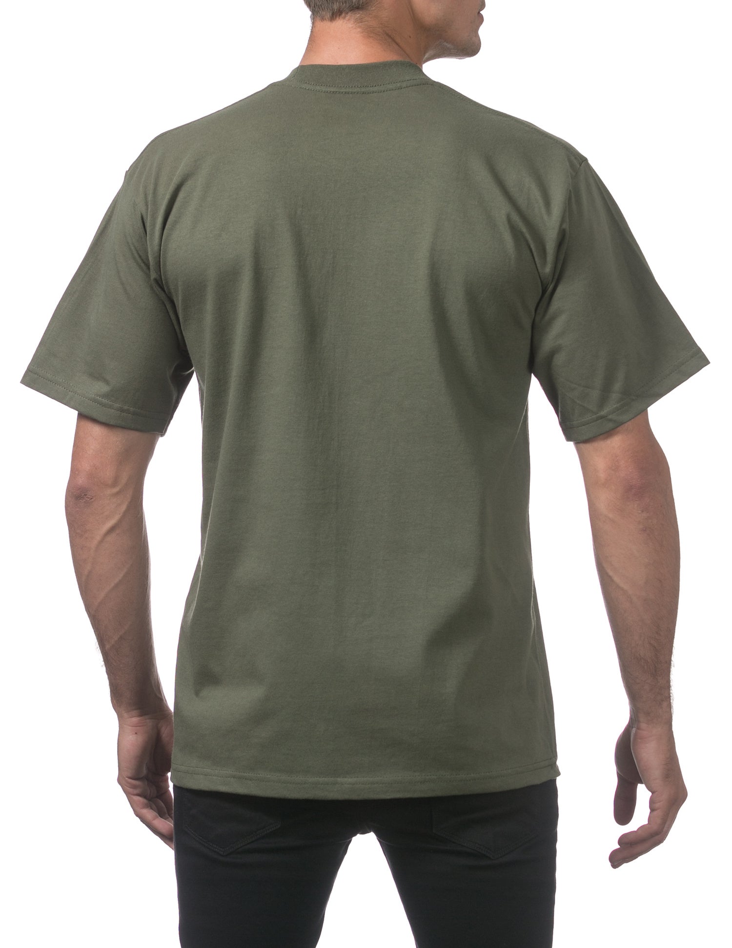 Pro Club Heavyweight T-Shirt Olive Front