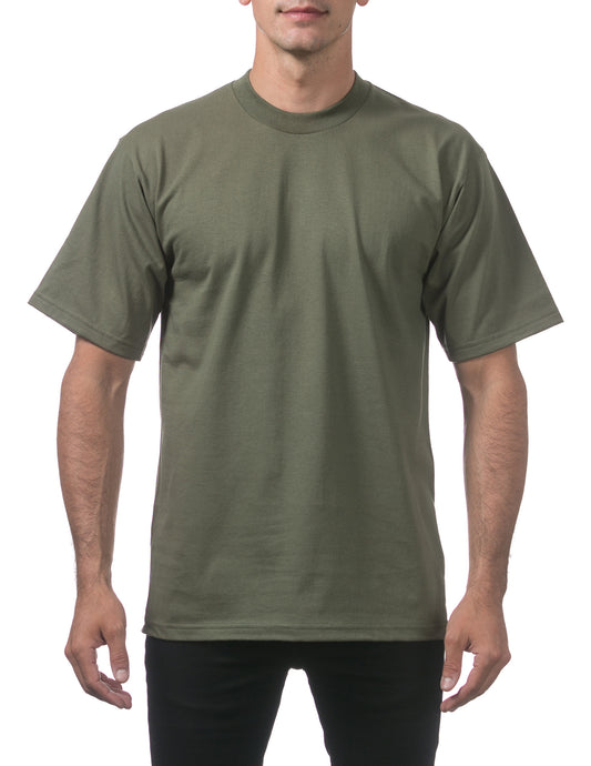 Pro Club Heavyweight T-Shirt Olive Front